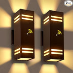 MZLITI 2-Pack Bronze Dusk to Dawn Outdoor Lights, Wall Light Wtih LED Bulbs, Modern Up Down Lights Outdoor, IP65 Waterproof Exterior Lighting Fixtures, Outside Lights for House for Porch, Garage