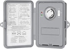 BN-LINK Pool Pump Timer, Outdoor Mechanical Timer Box, Heavy Duty 24 Hour Programmable, 2HP 40A Max, 120, 240, 277 VAC, for Pool Pump, Water Heater, Fans, SPA, ETL Listed
