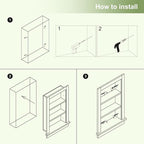 Recessed Medicine Cabinet for Bathroom Cabinet with Storage,14x24 in Wall Shower Niche Insert,3-Tier Bathroom Niche for Shower Wall,Recessed Niches Insert for Drywall,Imitation Natural