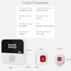 PerfeSafe Life Alert Systems for Seniors No Monthly Fee, Wi-Fi APP Control Wireless Caregiver Pager for Elderly at Home, Medical Alert Systems for Patients with 1 Receiver 2 Call Button 2 Watch Button