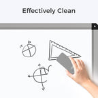 loukin 4 Pack Magnetic Dry Erase Eraser, Whiteboard Eraser, Glass Board Remover, 3.4 fl oz Whiteboard Cleaner * 2 Included, for Classroom, Home and Office Use (Grey*2, White*2)
