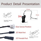 VST Motion Sensor Light Switch, IR Sensor Switch Door Activated Light Switch for Closet Light LED Strip Light and Under Cabinet Light with JST Male and Female Connector (DC 12/24V 3A)