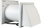 VENTS-US GK 150 MA-MV KIT – Easy to Install 6" Through The Wall Exhaust Fan with Exterior Backdraft Hood, 176 CFM – Removes Moisture, Harmful Fumes, Humidity, Odors, and Common Indoor Air Contaminants