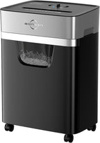 BONSEN 14-Sheet Paper Shredder for Home Office, Heavy Duty Cross Cut Shredder with 5.3 Gal Pullout Bin, Quiet Shredder for CDs/Credit Card/Staple, P-4 Security, Anti-Jam System
