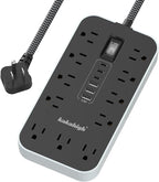 25 FT Extension Cord with USB Ports- Power Strip with USB, 1625W Multi Outlet with 11 AC Outlet 6 USB (24W/4.8A), Charging Station for Multiple Devices, for Home, Office, Dorm, Gaming Room Essentials