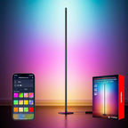 SwitchBot Smart RGBICWW Voice/APP Controlled Floor Lamp with Matter, Warm & Cool White, Alexa-Compatible Lamp, Works with Apple Home, Google Home – 1200lm Music Sync, Lamp for Living Room for Bedroom