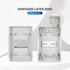 Mollom 4 Way Power Distribution Box with Bus Bars and Din Rail for Miniature Circuit Breaker MCB, Waterproof IP66.Padlock Available for Indoor and Outdoor Use