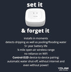 YoLink Water Leak Starter Kit: Hub + 6 Leak Sensor 1 (Silent), LoRa Long-Range, App/SMS/Email Alerts, D2D Offline Triggers, 2 AAA Up to 5-Year Battery, Compatible with Alexa/IFTTT/Home Assistant