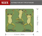 Three Dancing Frogs Square Mouse pad, Texture, Waterproof, Anti Slip Rubber Base, Computer Mouse pad, Laptop Mouse pad