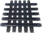 QiaoYoubang 10 Pack 1U Horizontal Rack Mount Cable Management Panel with Cable Entry Brush for 19-Inch Rack Or Cabinet Black (1UCMB1U10PC)