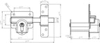 GateMate Long Throw Gate Lock 1490096, Euro Profile Keyed Both Sides Gate Lock for Sheds, Gates & Garage Doors, 316 Stainless Steel, for Wooden Gates & Doors Up to 2 ¾” Thick (70mm), Black, 5 Keys