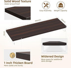 Dual Monitor Stand Riser, 40" Large Computer Monitor Stands for 2 Monitors, Wooden Desktop Organizer Shelf for Office Desk Computer, Laptop, TV, Monitor, Printer
