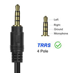 MEIRIYFA 3.5mm Headset Splitter Cable 1/8" 4-Pole/3-Rings TRRS 1 Female to 5 Male Stereo Jack Audio AUX Headphone Splitter Cable 1 Input 5 Output Headphone Headset Extender Cord-50CM