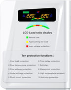 Voltage Converter 110 to 220 Step Up Transformer 500W, No Noise, Ten Protection Functions, CE & CQC Certified ，Using 220V Asia Euro Appliance in US