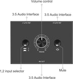 3.5mm Stereo Audio Switch Audio Switcher Passive Speaker Headphone Manual Selector Splitter Box Audio Sharing