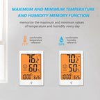 Timloon Digital Indoor Thermometer for Room, Smart Temperature Humidity Monitor with Backlight, Comfort Indicator, Max/Min Record, Time, Calendar, Alarm, °c/°f Switch for Bedroom, School