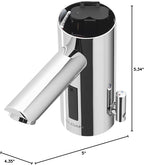 Sloan Optima EAF-200 Sensor Activated Touch-Free Faucet, Commercial Grade w/Mounting Hardware & Integrated Side Mixer - 0.5 GPM Bluetooth Hardwired Deck-Mounted Mid Body, Polished Chrome, 3335051