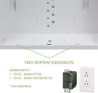 Legrand - OnQ 14 Inch Cable Management, In-Wall 20-Gauge Media Box, Structured Wiring Enclosure with 2.5 Inch Openings for Wires, Glossy White, EN1400