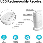 Wireless Motion Sensor Door Chime: Doorbell for Business When Entering, Caregiver Reminder for Elderly, Pet Monitoring Buzzer, Motion Sensor Detect Alarm for Home Security, 2 Sensors 1 Receiver