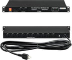 ThePoEstore 1U PDU Network Servers Surge Protector Power Distribution Unit 12-Outlet, 120V 20A, 3600 Joules 10KA,19″ Rack Mount Power Strip,Heavy-Duty 12AWG 16 ft Cord,w/AC Filter