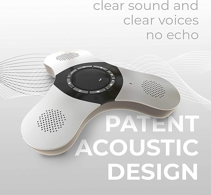 Skywin Bluetooth Conference Speaker with Microphone, 2 Pack Portable Wireless Speaker for Office Desk, Computer, and Laptop, Bluetooth Microphone for Conference Room, and PC, Smart Speakerphone