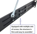 QiaoYoubang 1U Universal Rack Mount Rails- 4-Post Server Rack Shelf Rail 16-29 inches Adjustable Depth for APC HP IBM DELL Compaq
