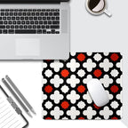 Red Lattice Tile High Contrast Square Mouse pad, Texture, Waterproof, Anti Slip Rubber Base, Computer Mouse pad, Laptop Mouse pad