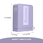 BESTRANS 3000W Step Up Transformer 110v to 220v Converter, Heavy Duty Voltage Converter 110v-120v to 220v-240v with Dual Outlets, Overload Protection & Ultra-Quiet for Home Appliances, Light Purple