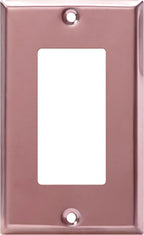 ENERLITES Decorator Switch Metal Wall Plate, Stainless Steel Outlet Cover, Corrosion Resistant, Standard Size 1-Gang 4.50" x 2.76", Stainless Steel 201, 7731-PRG, Polished Rose Gold