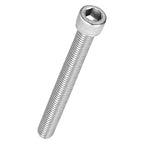 Kozelo 2pcs Socket Head Cap Screws - [M12-1.75 x 130mm] 304 Stainless Steel Allen Socket Drive for Electrical Motor 3D Printing Fan Engine Replacement Use, Silver