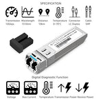 OPSTRAN 10GBASE-LR SFP+ Optical Transceiver Module Compatible with Cisco SFP-10G-LR SFP-10G-LR-S SFP-10G-LR-X 10G SFP+ LR 1310nm 10km DDM Duplex LC SMF 10 Pack