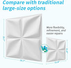 Art3d 20 Pack Decorative 3D Wall Panels, 19 Sq.Feet PVC Interior Wall Décor, 11.8"x11.8", White