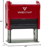 Basic Closed Self Inking Rubber Stamp (Red Ink) - Medium