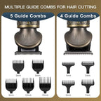 Scttomon Beard Trimmer Kit Professional Hair Clipper Zero Gapped T-Blade Electric Shaver Razor Nose Body Trimmer for Men Cordless Grooming Kit 7 in 1