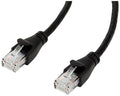 Amazon Basics RJ45 Cat 6 Ethernet Patch Cable, 1Gpbs Transfer Speed, Gold-Plated Connectors, 10 Foot - Pack of 5, Black