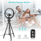 Sensyne 14" Ring Light with Tripod Stand, LED Circle Light with Phone Holder, for Photo Selfie, Video Recording, Zoom Meeting