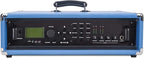 Sound Town Vintage 2U Amp Rack Case, 12.5" Depth with Rubber Feet, Dust Cover, Kickstand, Beau Blue (STVRC-2BL)