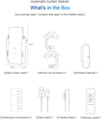 2025 Automatic Curtain Opener - Electric Curtains with Remote Smart Curtain Opener Electronic for Roman/U/T Rails, Bluetooth Curtain Opener with App/Timer, Compatible with Alexa and Google Home