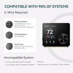 ST300 WiFi Thermostat, Compatible with Alexa and Google, App Control, 3.5” Touch Screen, Knob, Easy Install, Universal Compatibility, 7 Day Scheduling, Night Light, Zoning Compatible