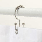 Shower Curtain Hooks, Goowin Shower Curtain Rings, Stainless Steel Shower Curtain Hooks Rust Proof Free Sliding Double Shower Hooks for Curtain, Shower Curtains & Liners (Matte Nickel)