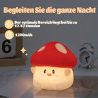 Rytinazzz Hug Mushroom Night Light, 50-Hour Battery & Pat Control, Squishy Lamp for Kids Bedroom, Girls, USB Rechargeable with Timer, Valentines Gifts