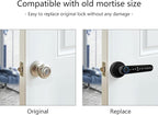 [Upgrade] Smart Lock Fingerprint Door Lock,CATCHFACE TTLock Smart Lock Smart Door Handle with App IC Card,Auto Lock,DIY Install-Perfect for Home,Apartment,Co-Working Space(Black)