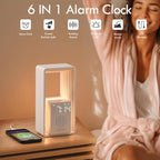 WILIT Digital Alarm Clock Sunrise, White Noise Sound Machine with Nightlight, 9 Sleep Aid Sounds Wake up Light for Heavy Sleepers, Dimmable Display, Snooze, USB Charging Port,Gifts for Women,Men,Teens