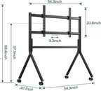 Sylvox TV Floor Stand for 65-75 Inch TVs, Heavy Duty Rolling TV Stand Max Load 132LBS/60kg, Mobile TV Cart with Lockable Wheels, Universal Flat/Curved Screen Mount, VESA 200x200 to 1200x600mm