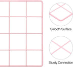 PATIKIL 8"x8" Wire Grid Panel, 2 Pack Board Photo Pictures Memo Display Grid Panels Hanging Organizer Wall Decorative Panel for Home Office Wedding, Pink