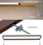 Leetdud Under Cabinet Lighting Plug in or Hardwired Built-in Dimmer, 12 Inch 6W, 5CCT 2700/3000/3500/4000/5000K, Linkable Counter Lights for Kitchen, ETL Dimmable LED Light Fixture, Bronze