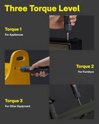 HOTO Electric Screwdriver Kit, Upgraded 1/4'' Hex 25 Bits, Magnetic Lid, Rechargeable Cordless Screwdriver, 3 Torque Settings, 1500mAh Battery, LED Light, Ideal for Assembling Furniture, Home Repair