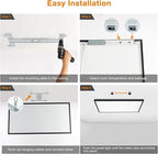 Mcacggo Black 2x4 FT LED Flat Panel Light Surface Mount 2 Pack, 0-10V Dimmable, 5000K-4000K-3000K & 30W-40W-50W Selectable, Flush Mount Ceiling Lights 24x48 inch, ETL Listed, 100-277V