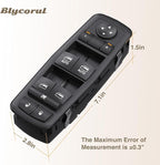 Blycorul Master Power Window Switch Driver Side Replacement for 2011-2020 Chrysler 300 Chrysler 200, 2011-2019 Dodge Charger, 2016-2022 Ram 1500/2500/3500 - Replaces OEM 68139805AB, 56046823AE