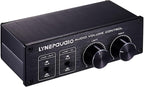 QIUNI Passive Volume Controller with Fully-Balanced & Single-Ended Mode XLR & RCA Interface for Home Stereo System Pre-Amplifier Speaker